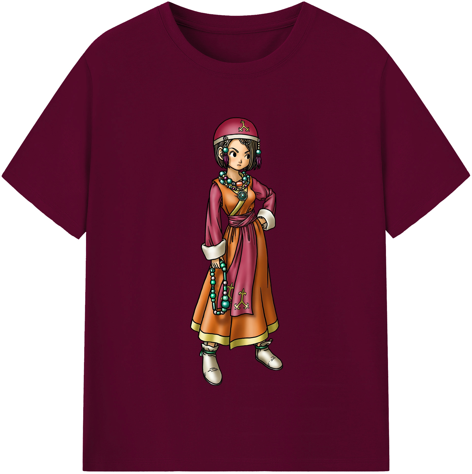 （画像用） ドラゴンクエスト Doragon Kuesuto Dragon Quest レディースカジュアルプリントTシャツ（綿100％）
